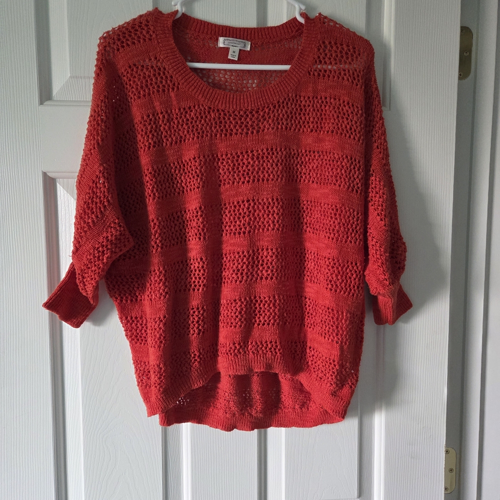 Orange AphOrism Knit Sweater